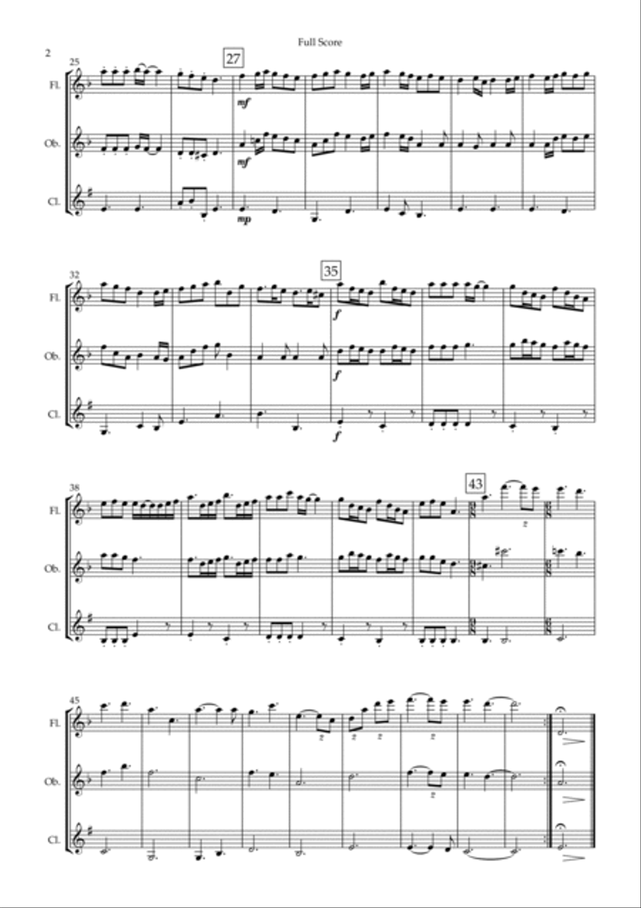 He's A Pirate Woodwind Trio scores gallery preview page 2