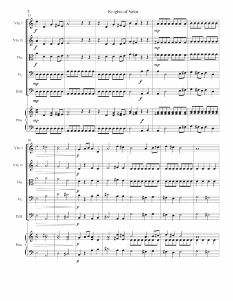 Knights of Valor String Quartet scores gallery preview page 2