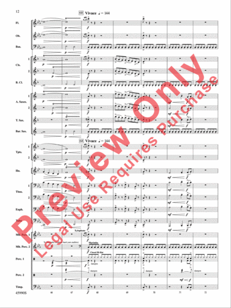 The Lost Temple Concert Band scores gallery preview page 13