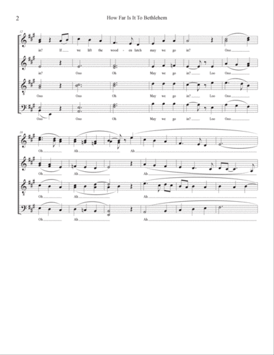 How Far Is It To Bethlehem 4-Part scores gallery preview page 2
