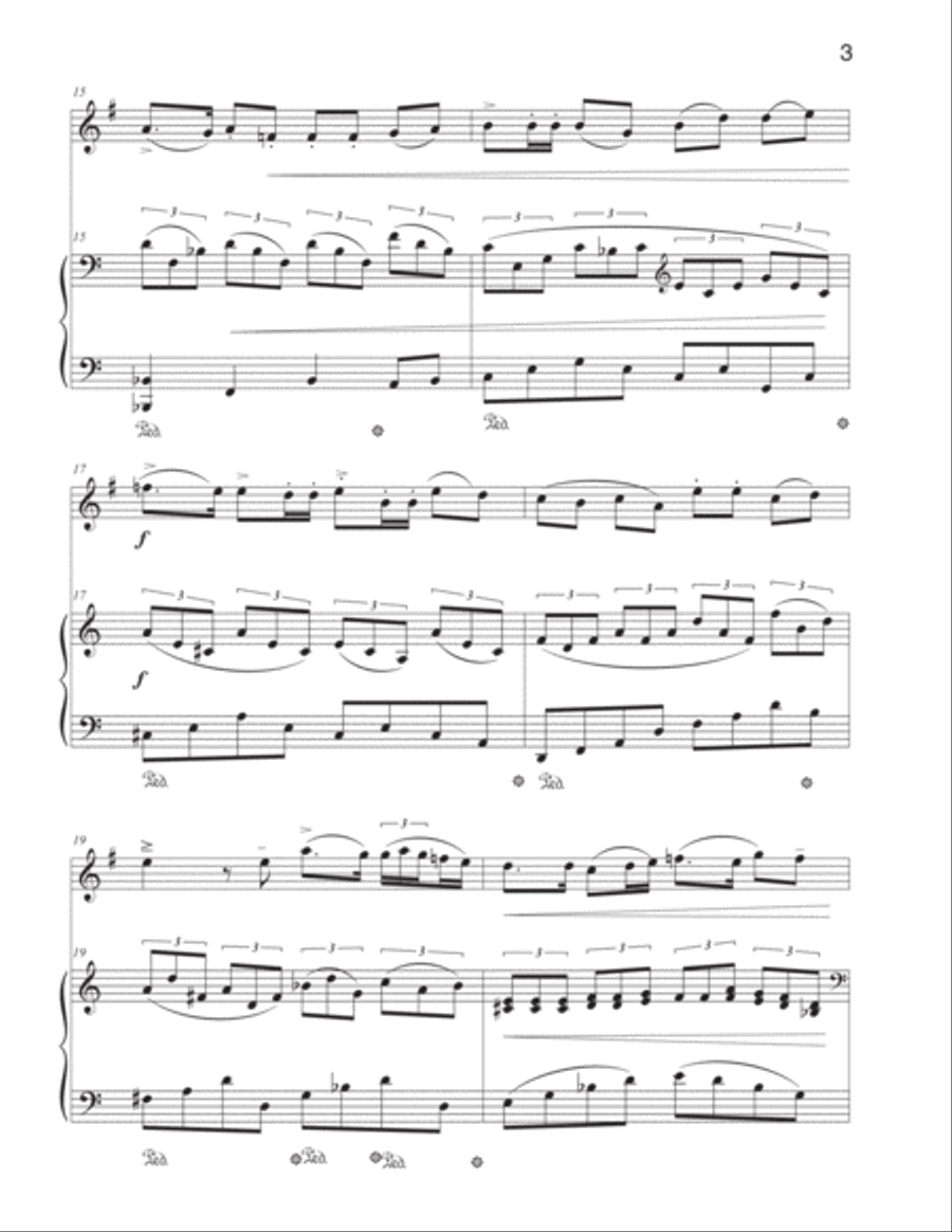 A CELEBRATION for Horn in F and Piano (Score and Part) Piano scores gallery preview page 5
