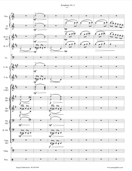 Guthrie: Symphony No. 4 for Concert Band image number null