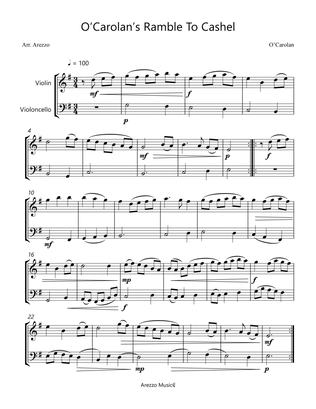 Book cover for O’Carolan’s Ramble To Cashel - Violin and Cello Arrangement