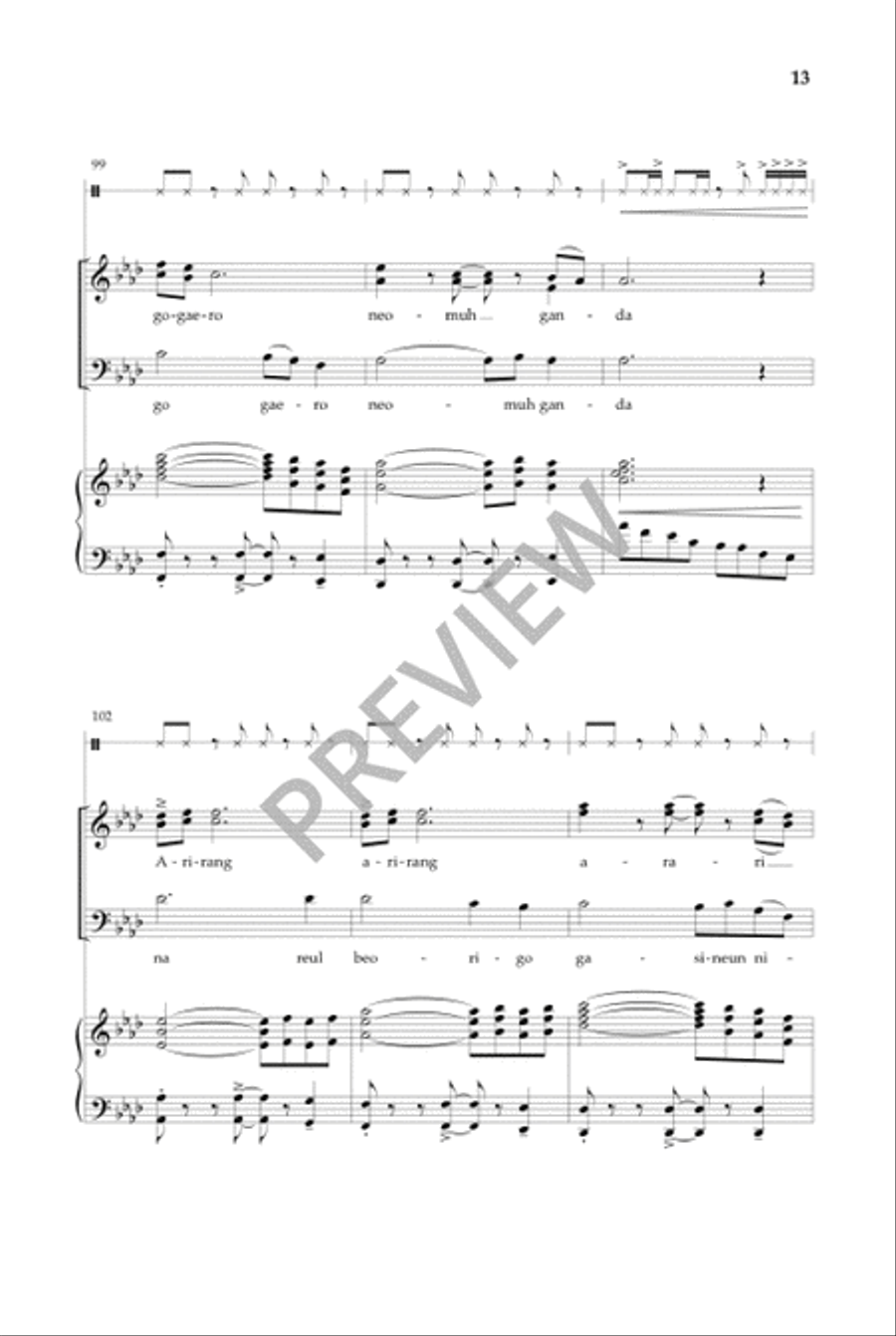 Arirang 4-Part scores gallery preview page 14