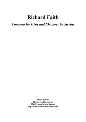 Richard Faith : Concerto for oboe and chamber orchestra, full score