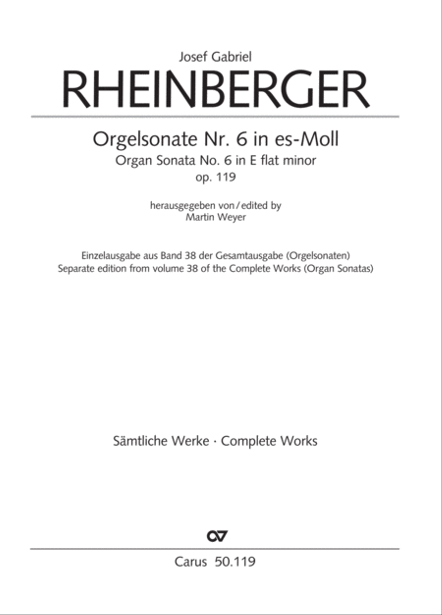 Organ Sonata No. 6 in E flat minor Organ scores gallery preview page 2