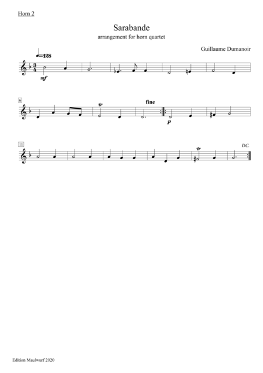 Sarabande Brass Quartet scores gallery preview page 3
