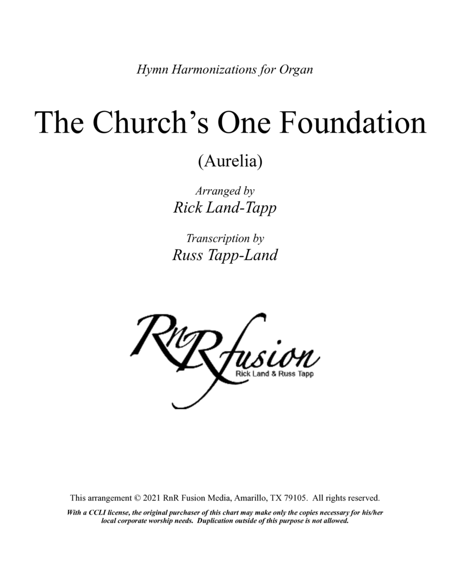 The Church's One Foundation - Easter Hymn Harmonization for Organ image number null