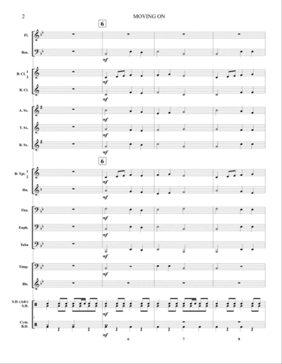 Moving On Concert Band scores gallery preview page 4