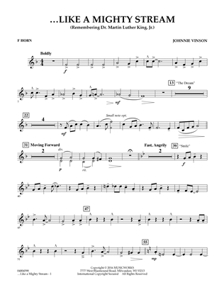 Like a Mighty Stream (for Concert Band and Narrator) - F Horn