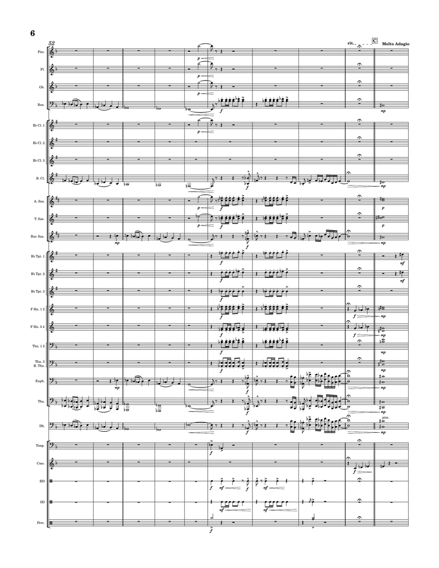 Sonata in F Major Concert Band scores gallery preview page 6