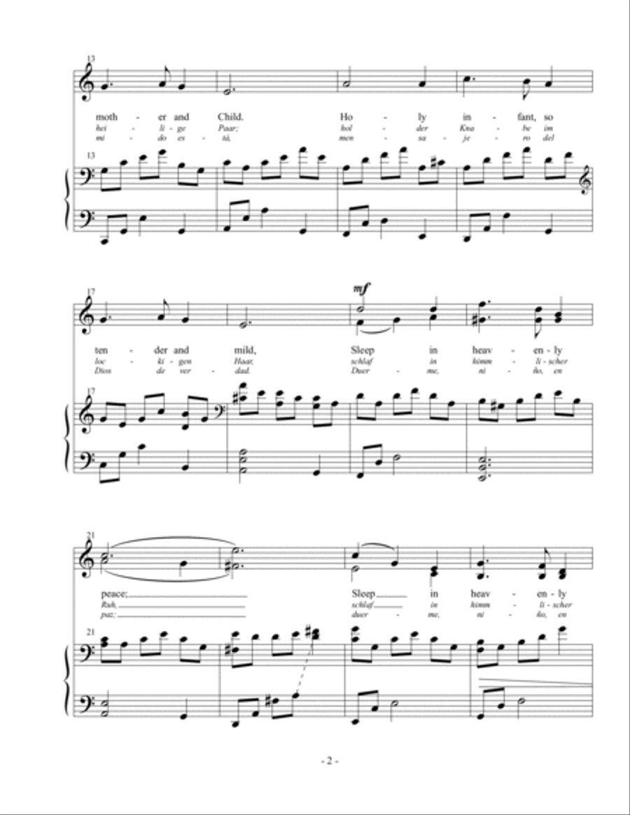 Silent Night (Vocal Duet) Piano scores gallery preview page 3