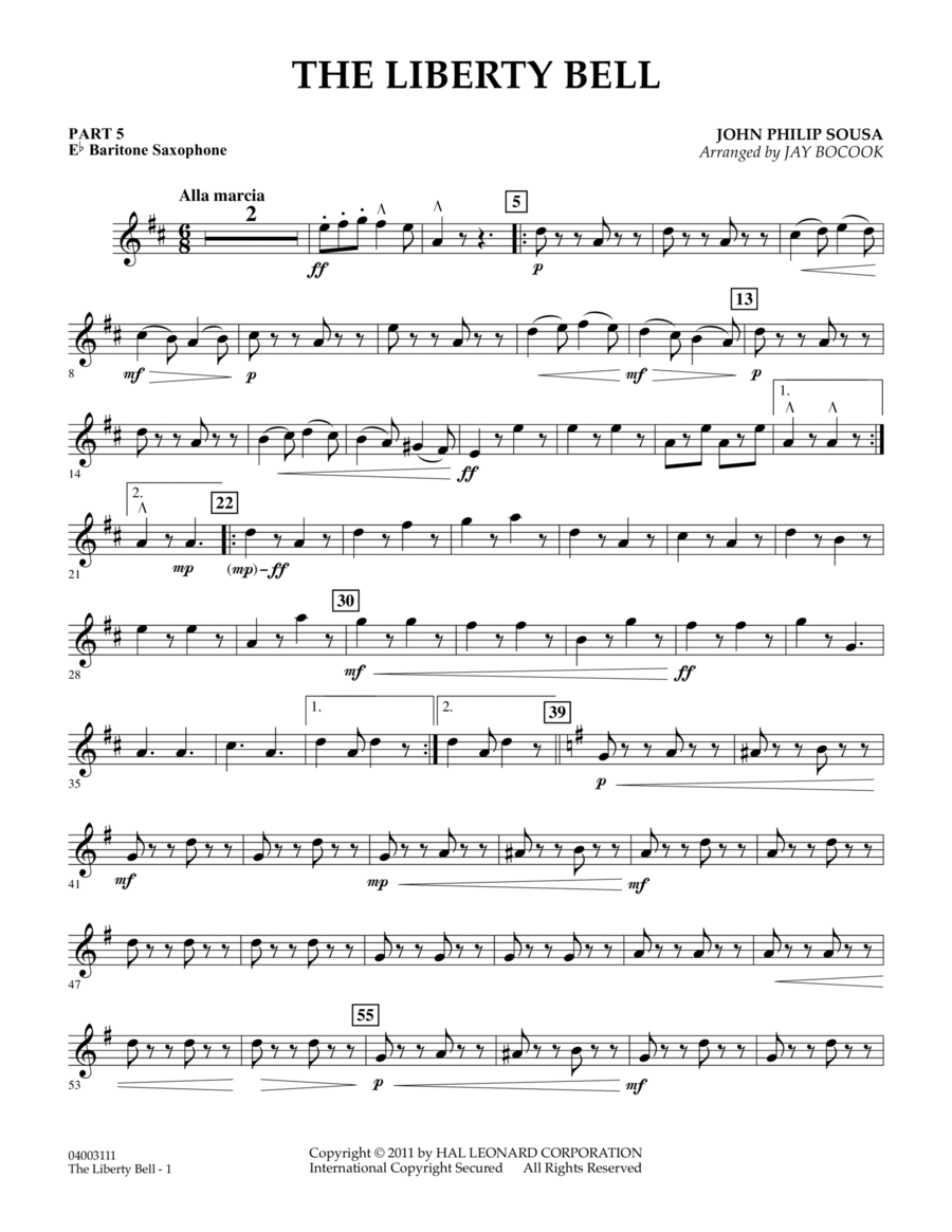 The Liberty Bell - Pt.5 - Eb Baritone Saxophone