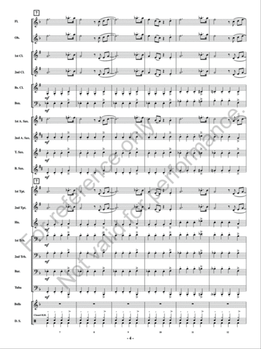 Blues March Concert Band scores gallery preview page 5