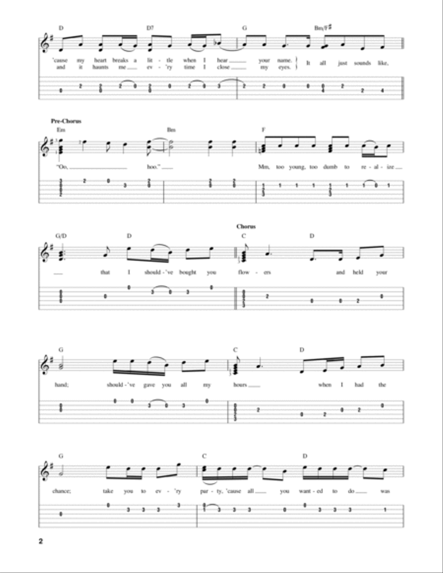 When I Was Your Man Acoustic Guitar scores gallery preview page 2