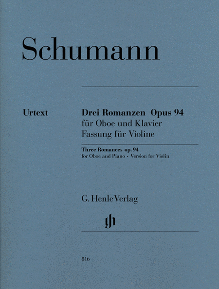 Robert Schumann : Three Romances, Op. 94  for Vl and Piano