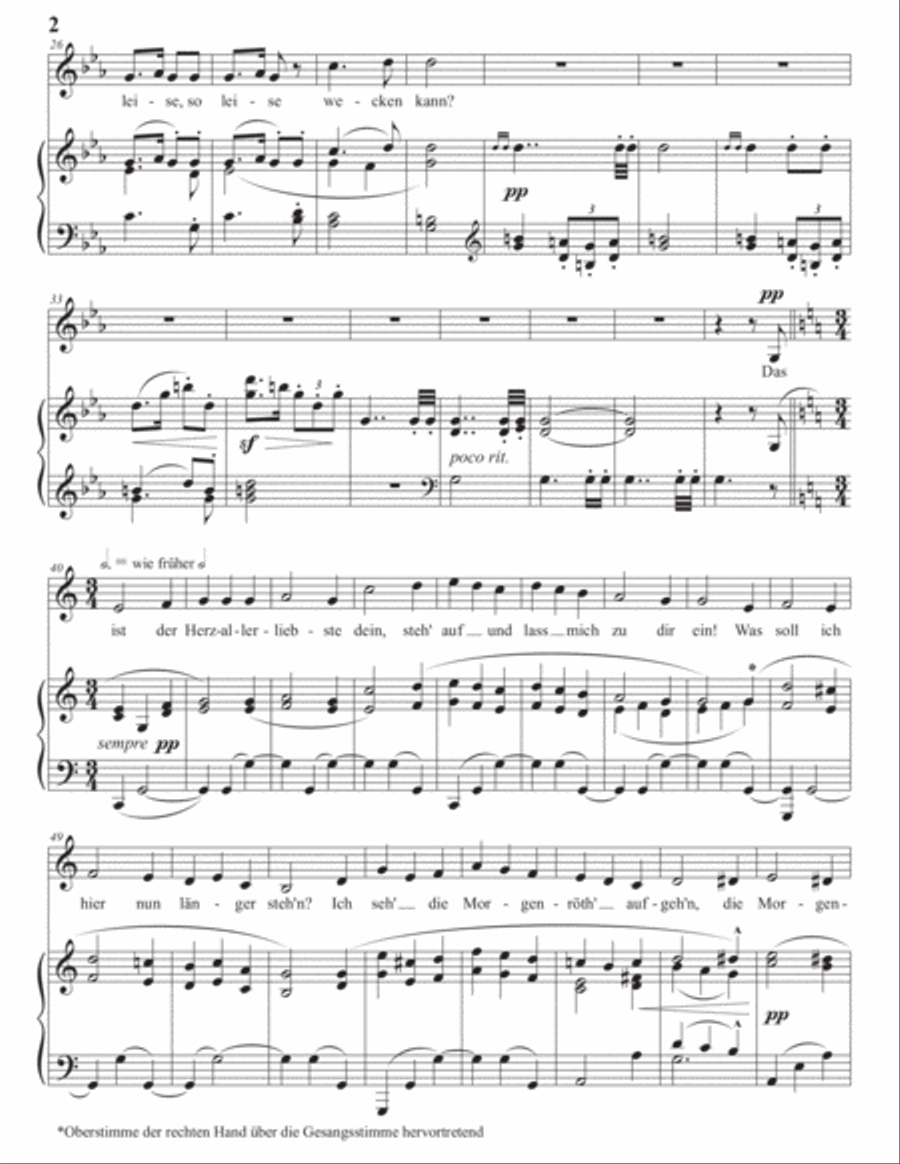 MAHLER: Wo die schönen Trompeten blasen (transposed to C minor) Voice scores gallery preview page 3