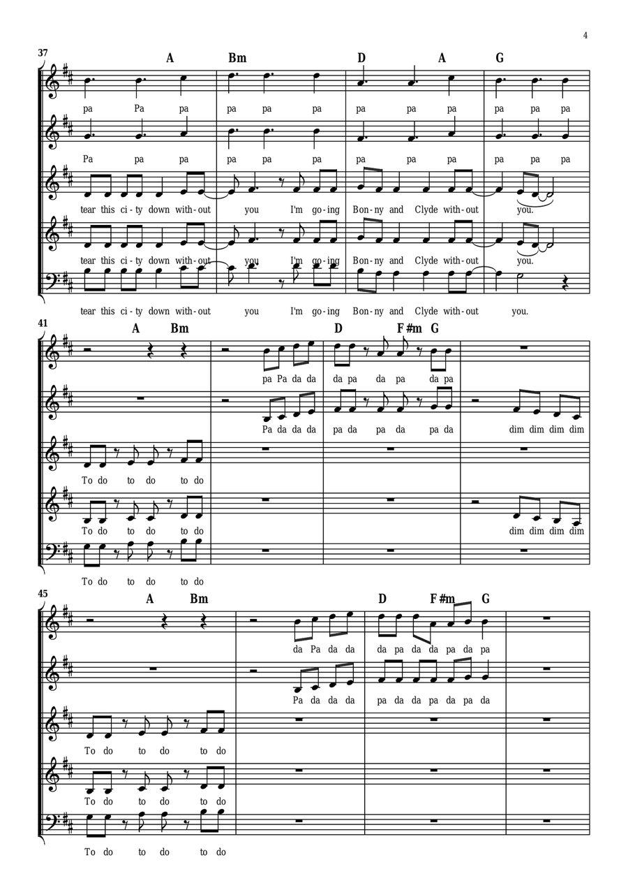 Without You Choir scores gallery preview page 4
