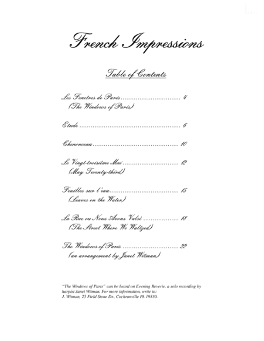 French Impressions French Impressions Harp scores gallery preview page 4