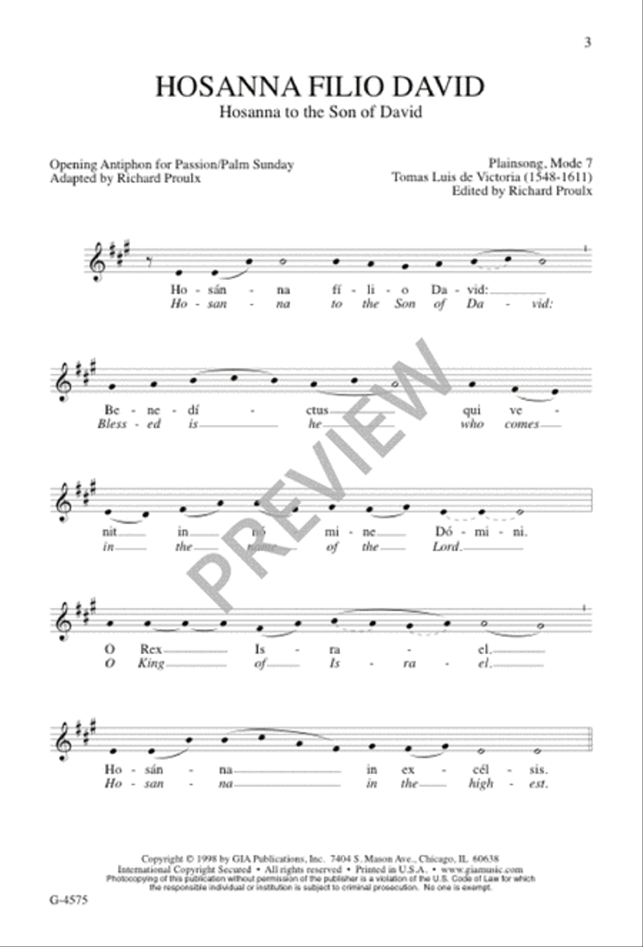 Hosanna filio David 4-Part scores gallery preview page 2