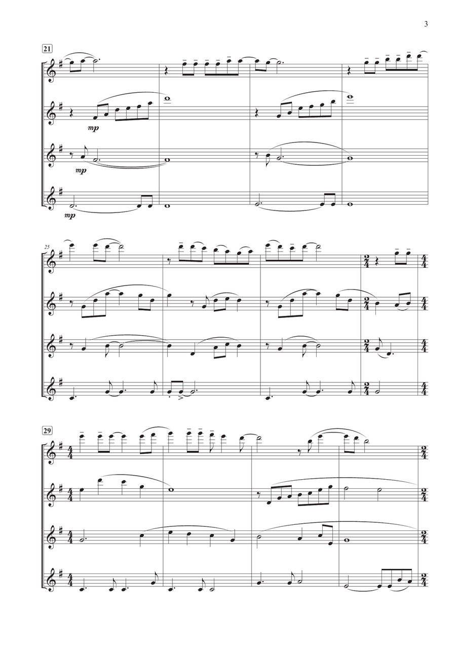 The Sound Of Silence Woodwind Quartet scores gallery preview page 3