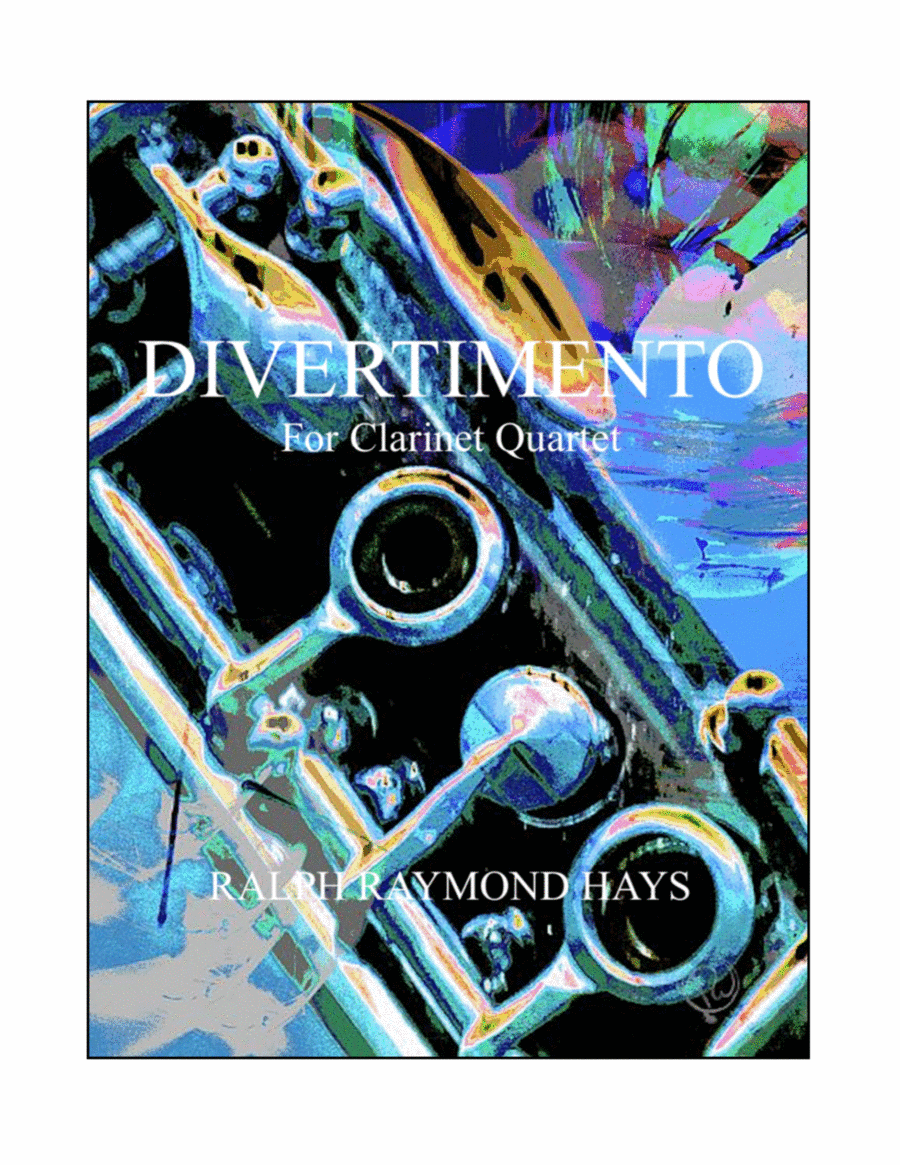Divertimento for Clarinet Quartet Clarinet Quartet scores gallery preview page 1