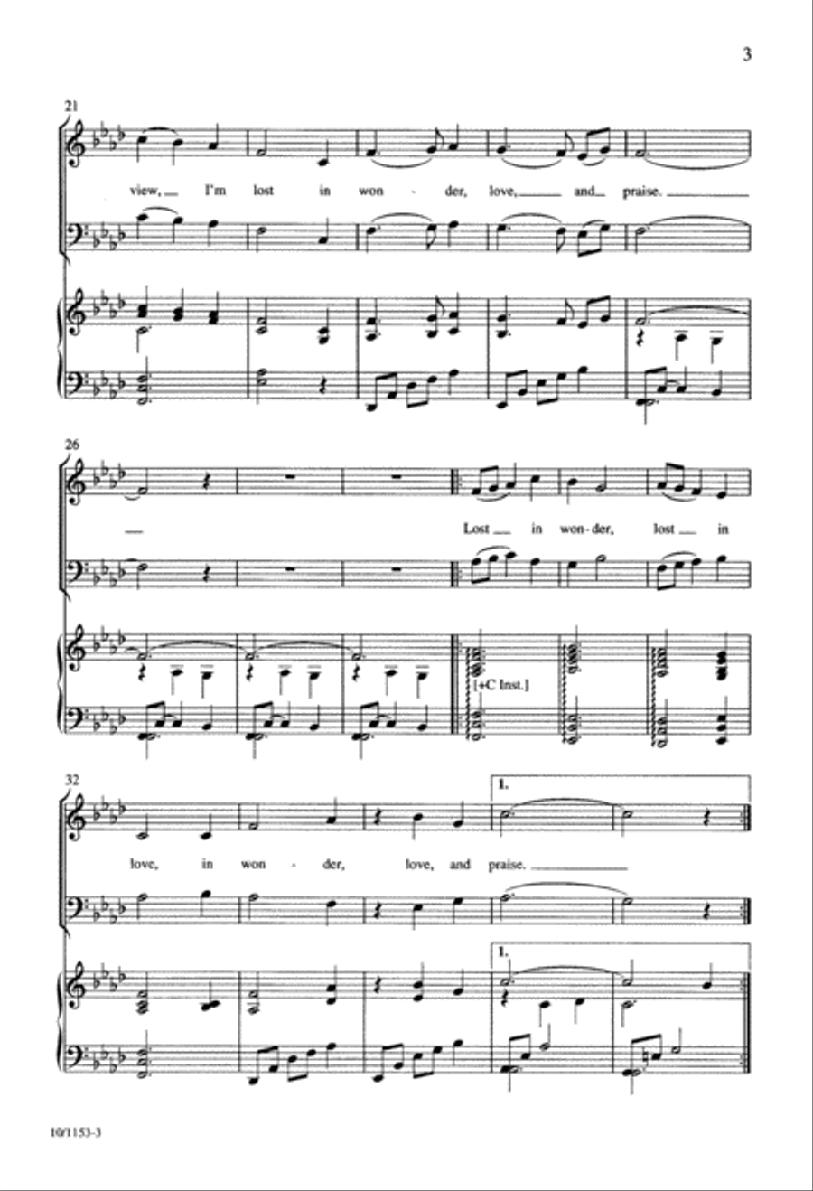 Wonder, Love, and Praise 4-Part scores gallery preview page 3
