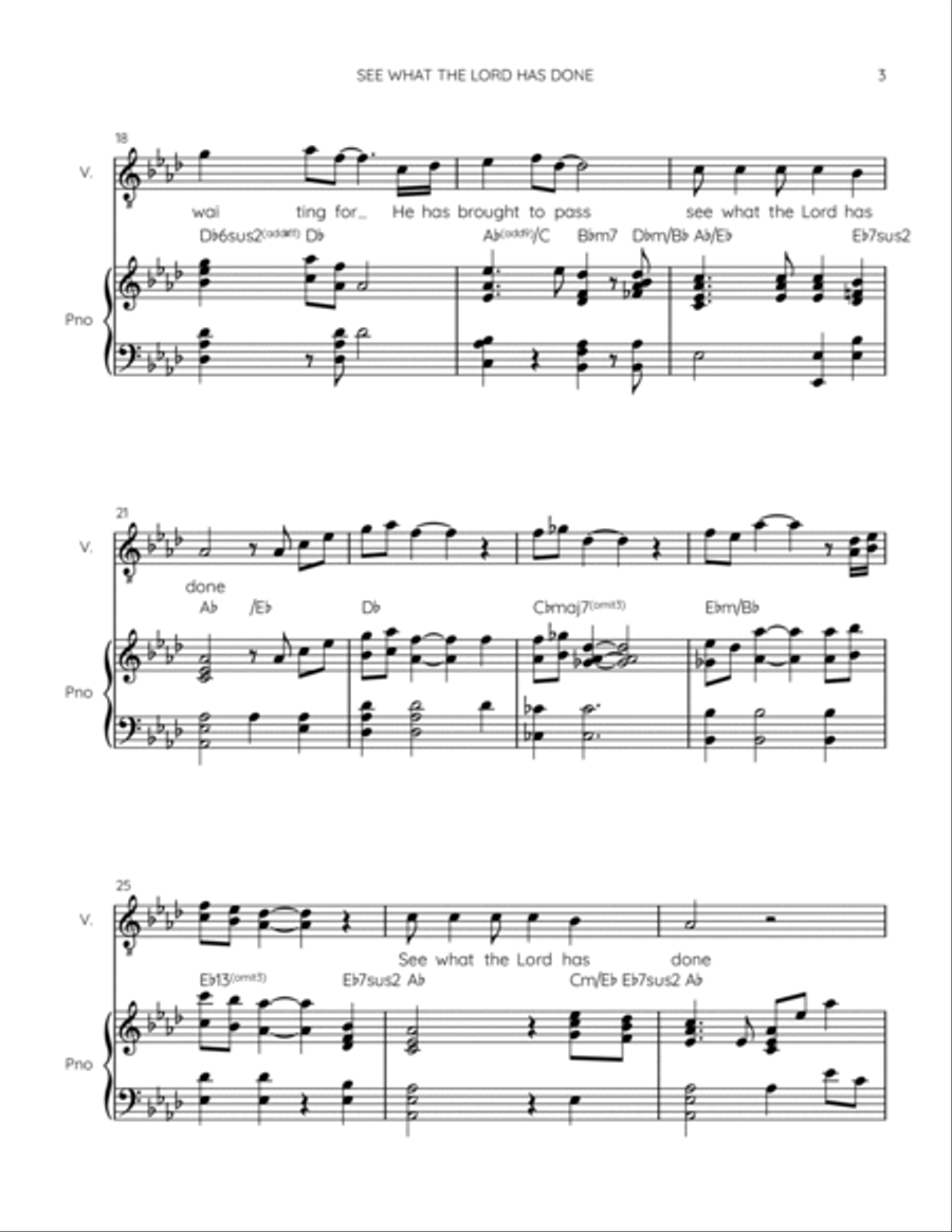 See what the Lord Has Done by Nathaniel Bassey Small Ensemble scores gallery preview page 3