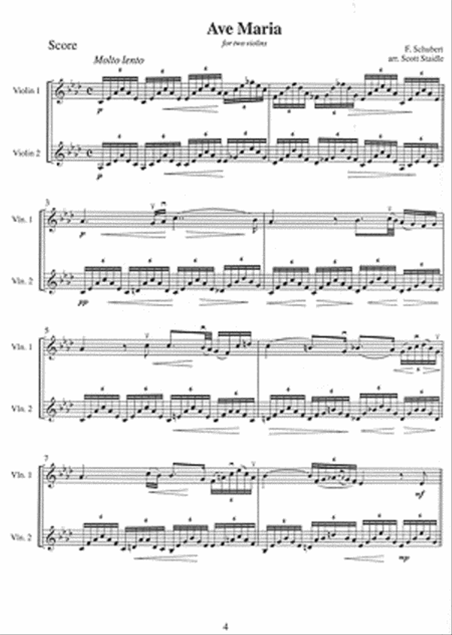Christmas Music Arranged for Violin Duet String Duet scores gallery preview page 2