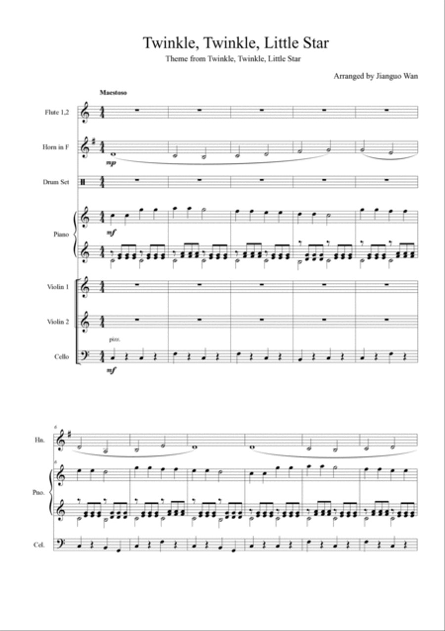 Twinkle, Twinkle, Little Star Large Ensemble scores gallery preview page 3