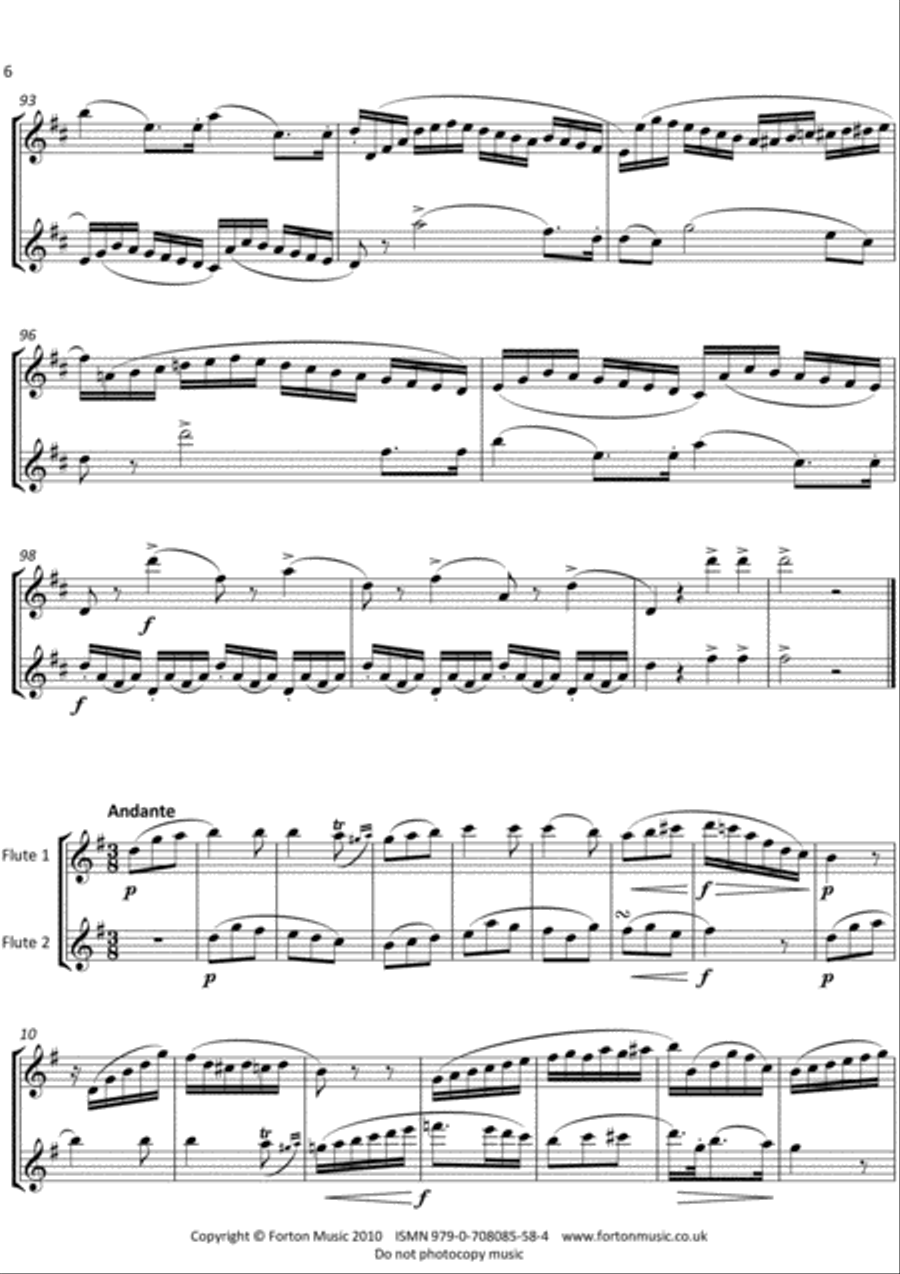 Trois Duos Concertante Flute Duet scores gallery preview page 6