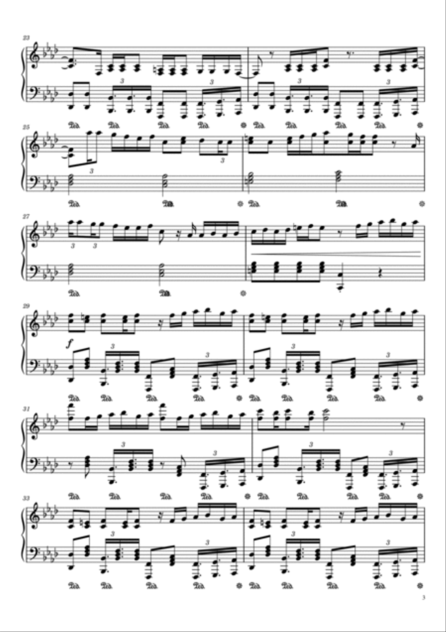 Drunk-dazed Piano Solo scores gallery preview page 3