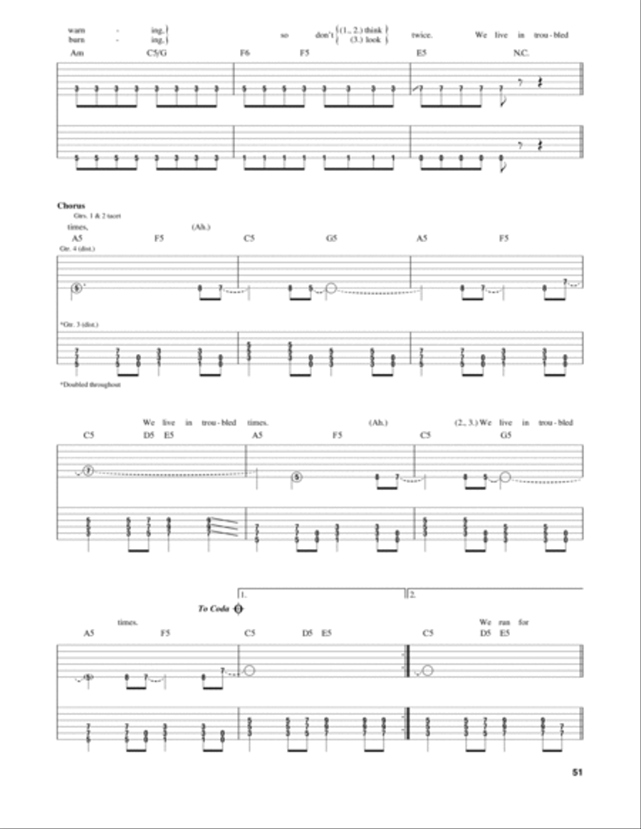 Troubled Times Electric Guitar scores gallery preview page 2