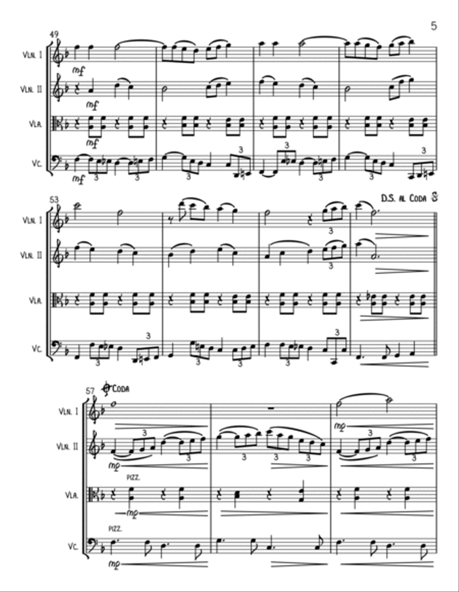 Heart And Soul String Quartet scores gallery preview page 5