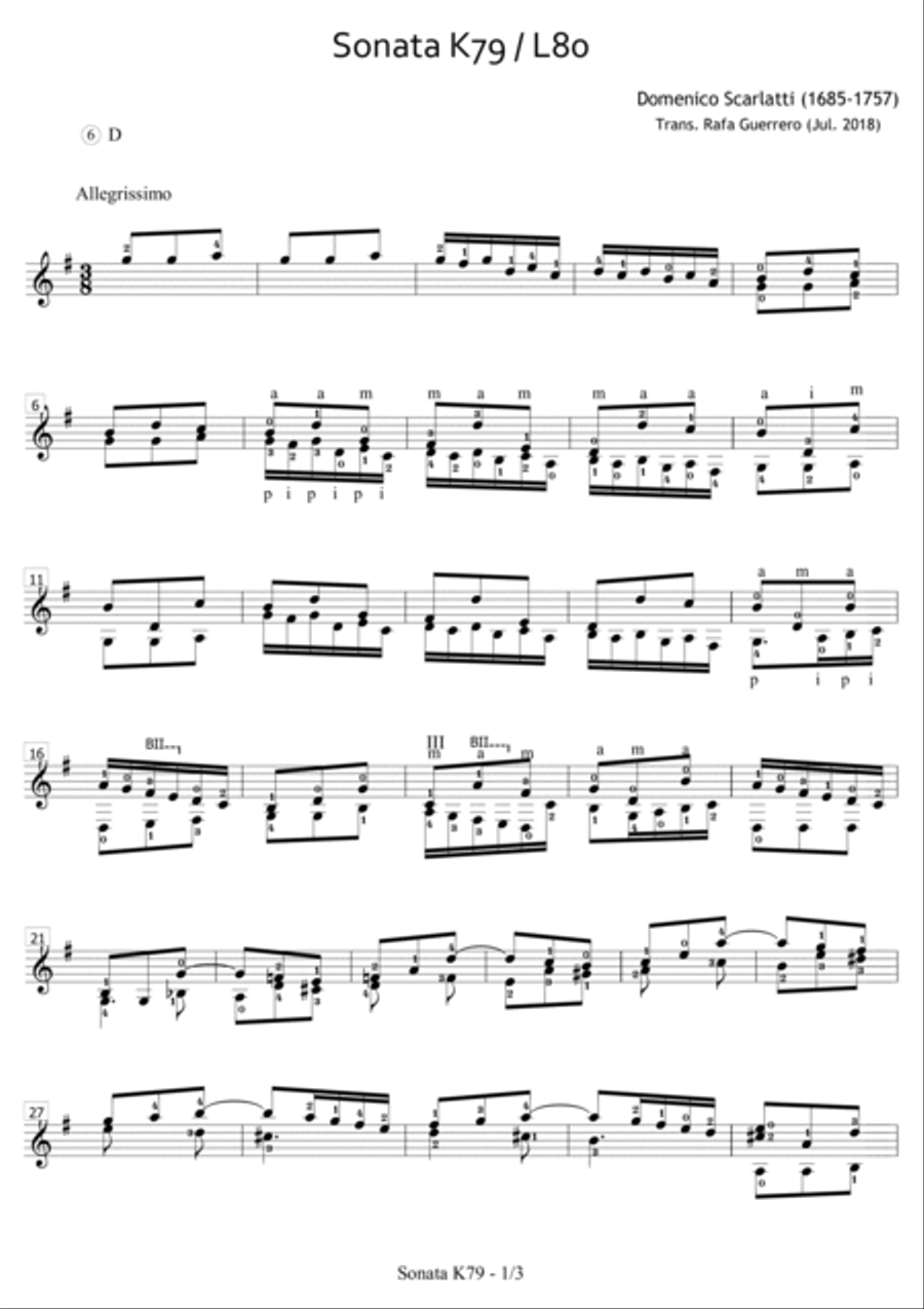 Sonata K79 / L80 Acoustic Guitar scores gallery preview page 2
