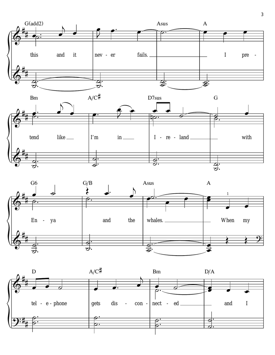 Ireland Easy Piano scores gallery preview page 3