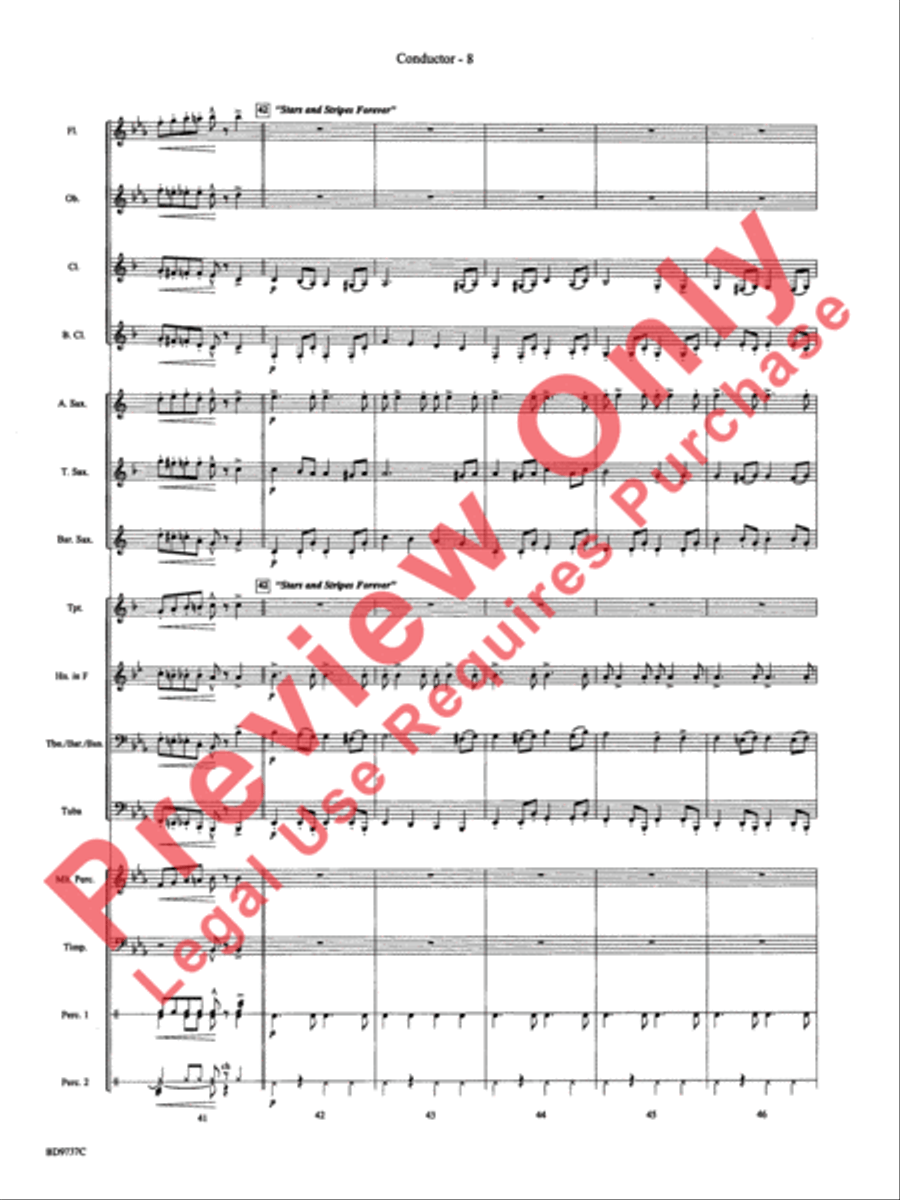Sousa - The March King Sousa - The March King Concert Band scores gallery preview page 10