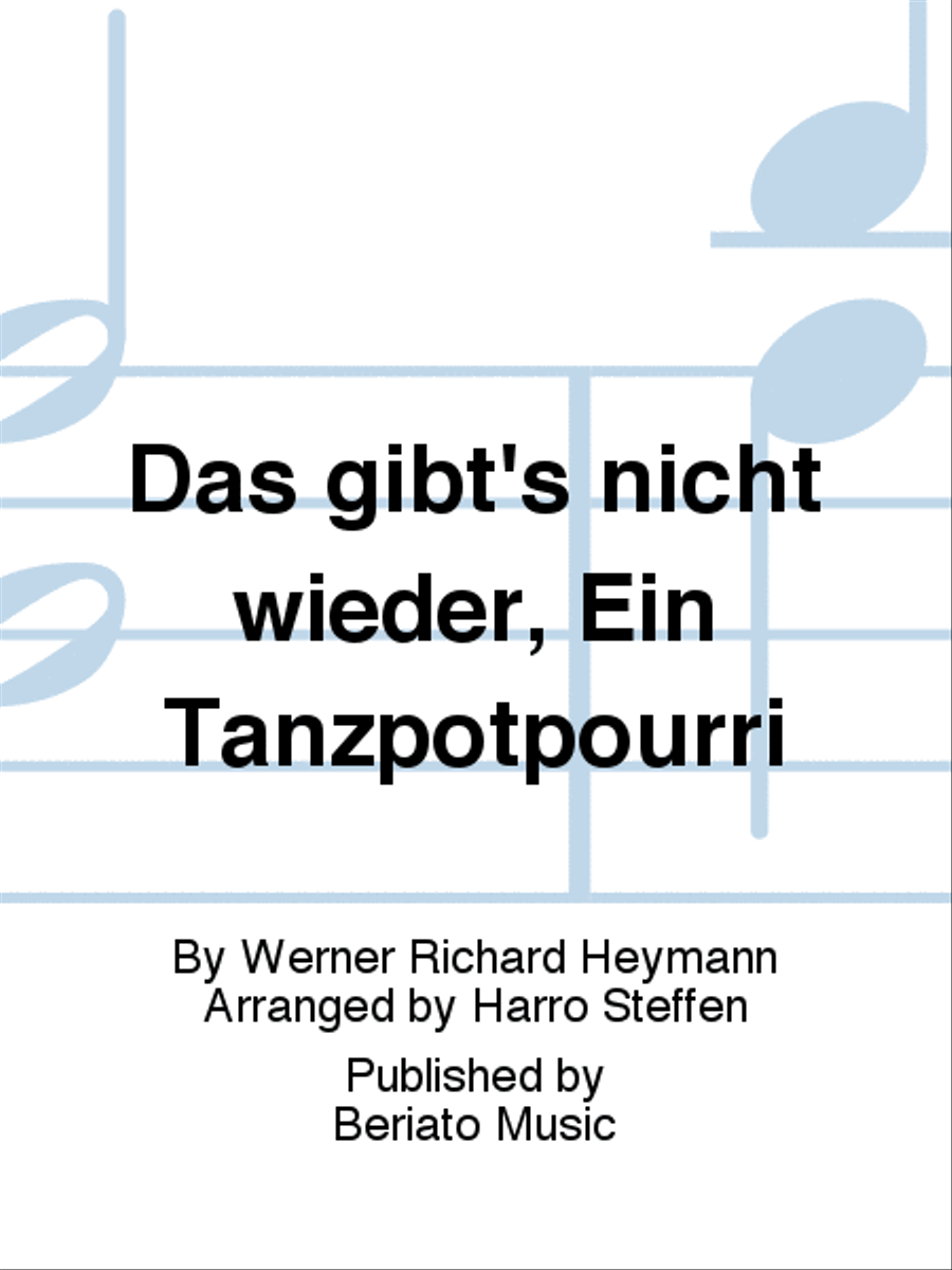 Das gibt's nicht wieder, Ein Tanzpotpourri Orchestra scores gallery preview page 1