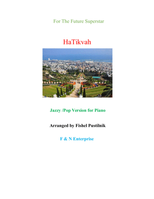 Book cover for "HaTikvah"-Jazz/Pop Version for Piano-Video