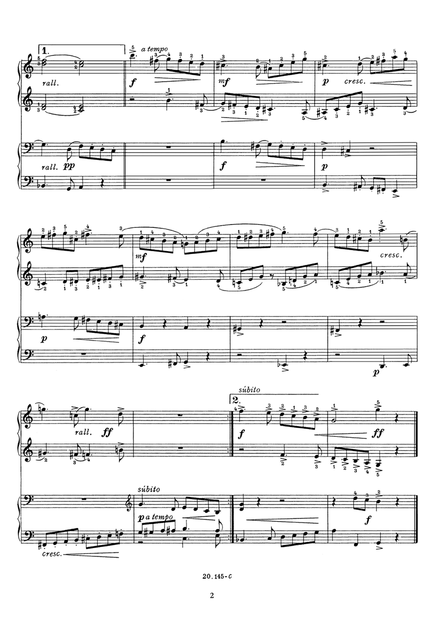 IV Peças para piano a quatro mãos 1 Piano, 4-Hands scores gallery preview page 4