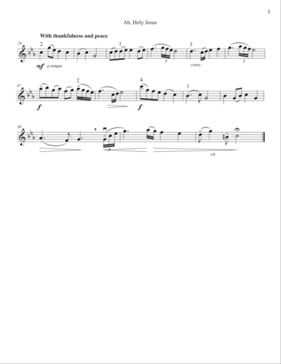 Variations on Lenten Hymns for Solo Violin Violin Solo scores gallery preview page 5