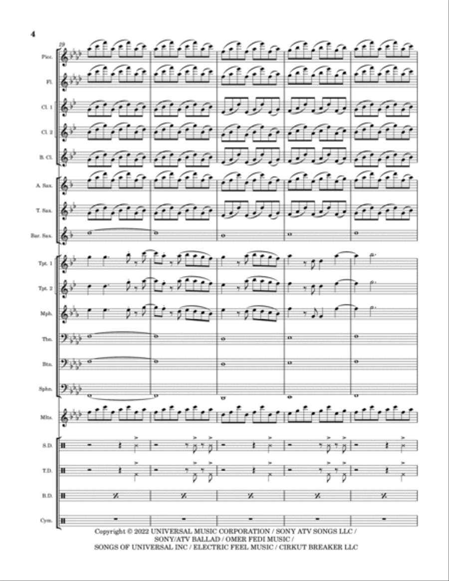 Star Walkin' (league Of Legends Worlds Anthem) Marching Band scores gallery preview page 5