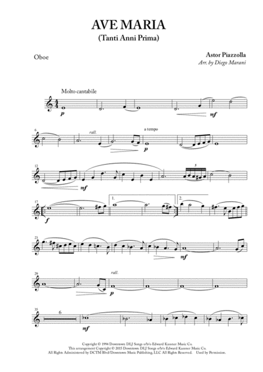 Ave Maria (Tanti Anni Prima) for Oboe and Piano image number null