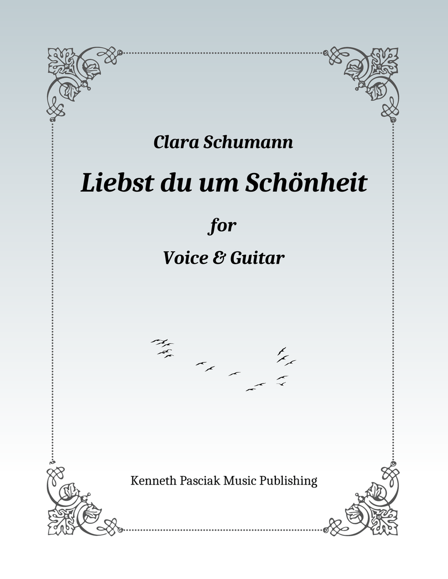 Liebst du um Schönheit (for Voice & Guitar) Chamber Music scores gallery preview page 1