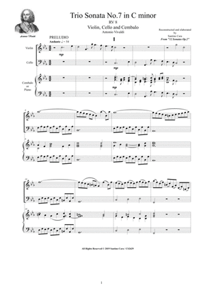 Book cover for Vivaldi - Trio Sonata No.7 in C major RV 8 Op.2 for Violin, Cello and Cembalo (or Piano)