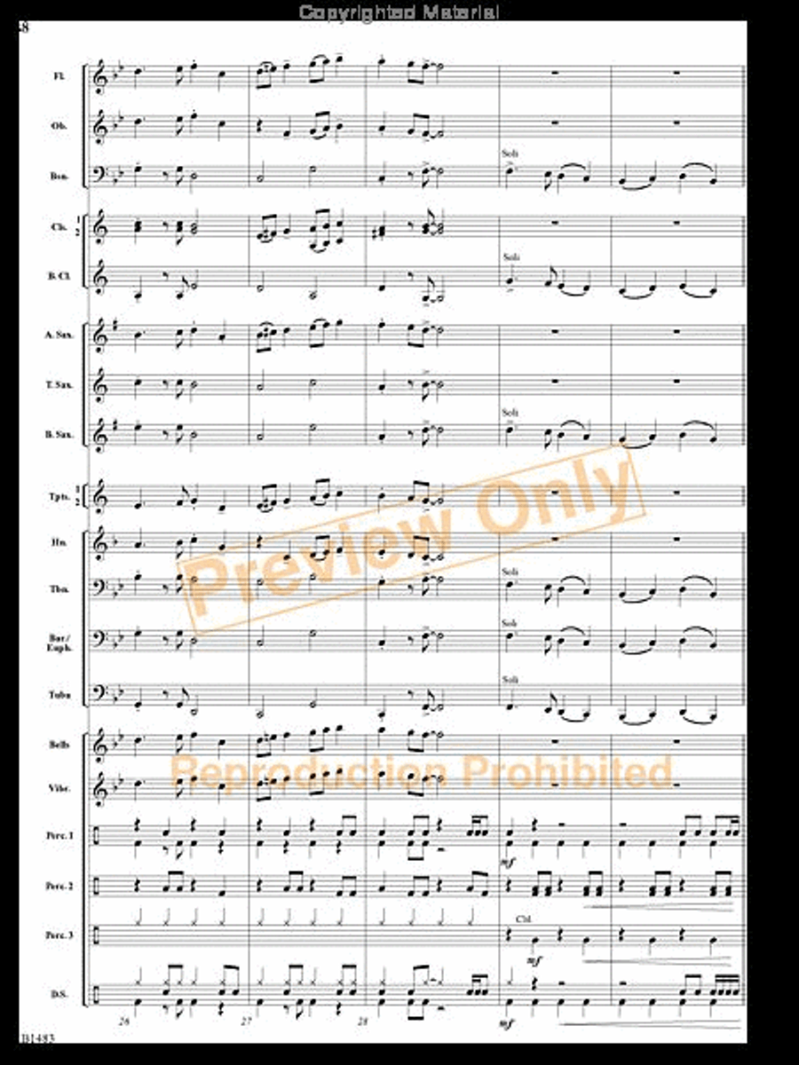 Deck the Halls with Rock 'n' Roll Concert Band scores gallery preview page 7