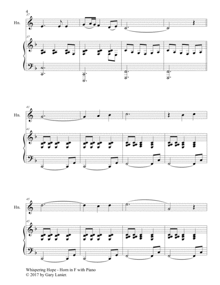 3 HYMNS OF HOPE (for Horn in F and Piano with Score/Parts) image number null