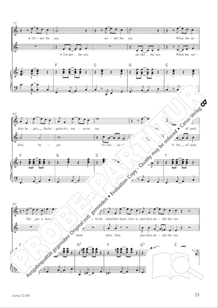 Songs from Disney films (Mary Poppins / The little Mermaid / Tangled). chorissimo! MOVIE vol. 3 Choir scores gallery preview page 24