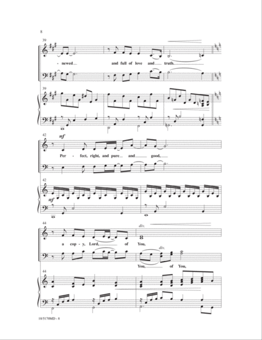 O for a Heart to Praise My God 4-Part scores gallery preview page 8