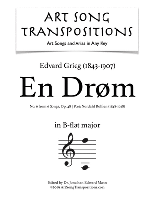 GRIEG: En Drøm, Op. 48 no. 6 (transposed to B-flat major)